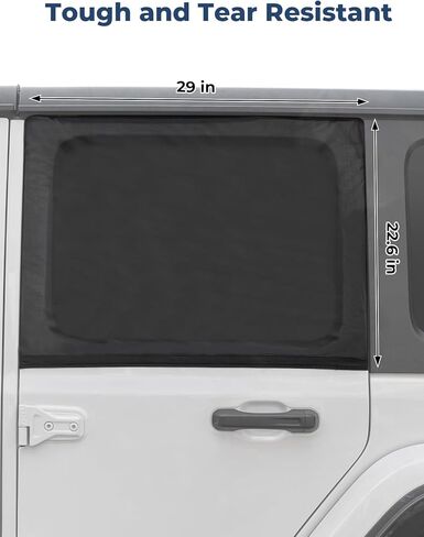 JOYTUTUS Front Wrangler Side Window Sun Shade Camping Window Insect Screen Compatible with Wrangler JK JL Gladiator JT 2007-2024, Car Window Covers for Privacy Blackout 2 Pcs in Saudi Arabia