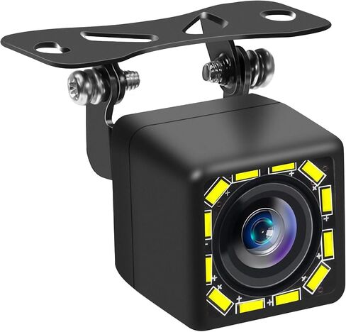 Car Reversing Camera, Rear View Camera 12 Led Night Vision, Waterproof Reversing Camera, Suitable for General Cars, Trucks, Suvs, Rvs and Other Models in Saudi Arabia