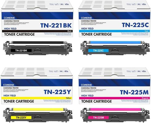 خراطيش الحبر TN221 TN225: متوافقة مع حبر TN-221BK TN-225 C/M/Y للطابعة Brother HL-3170CDW MFC-9130CW MFC-9330CDW MFC-9340CDW HL-3140CW in Kuwait
