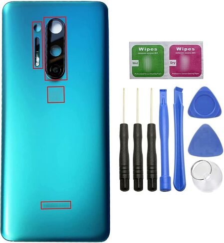 بديل لغطاء الباب الزجاجي الخلفي للوحة OnePlus 8 Pro لهاتف OnePlus 8 Pro 5G 6.78 بوصة (ليس لهاتف OnePlus 8 6.55 بوصة، وليس لهاتف OnePlus 8T 6.55 بوصة) (1+8 Pro 6.78 بوصة/أخضر/عدسة الكاميرا) in Kuwait