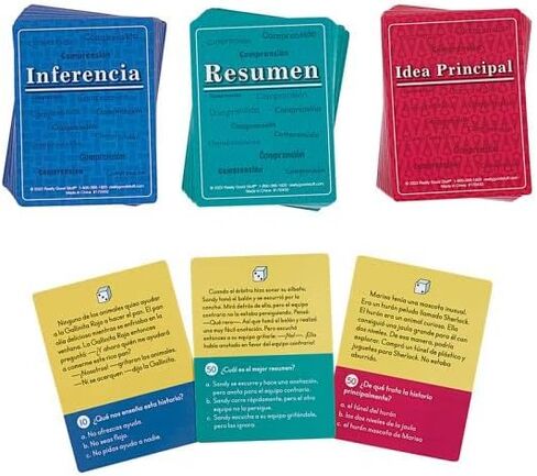 Really Good Stuff Spanish Comprehension Game Trio: Main Idea, Summary & Inference - Grades: 2-3 in Saudi Arabia