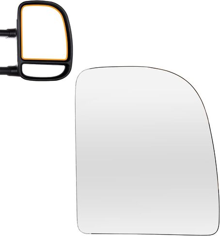 زجاج مرآة السحب يناسب 1999-2016 لسيارة Ford F-250 F-350 F-450 F-550 Super Duty 2000-2005 لسيارة Ford Excursion Tow Mirror Lens غير ساخنة، قطعة واحدة من زجاج المرآة السفلية المحدبة اليمنى in Saudi Arabia