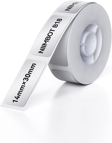 NIIMBOT Thermal Transfer Labels 0.47''x1.57'', Only for B18 Label Maker, PET Material, Waterproof and High-Temperature Resistance, Long Storage Time, White(12x40mm-150) in Saudi Arabia