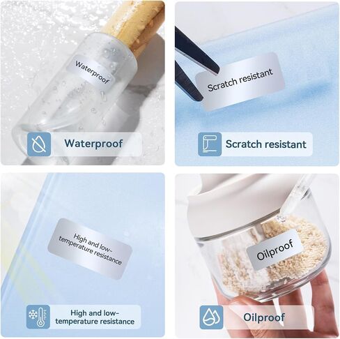 NIIMBOT Thermal Transfer Labels 0.47''x1.57'', Only for B18 Label Maker, PET Material, Waterproof and High-Temperature Resistance, Long Storage Time, White(12x40mm-150) in Saudi Arabia