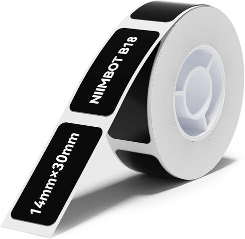 NIIMBOT Thermal Transfer Labels 0.47''x1.57'', Only for B18 Label Maker, PET Material, Waterproof and High-Temperature Resistance, Long Storage Time, White(12x40mm-150) in Saudi Arabia