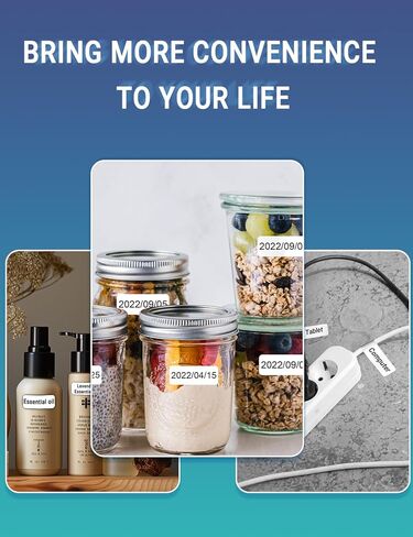 شريط ملصقات حراري Odaro D30 Q30 Q30S Q31، شريط صانع الملصقات البيضاء للمدرسة، المنزل، المكتب، الأعمال الصغيرة، 3 لفات 130 ملصق/لفة، 14 × 50 مم in Kuwait