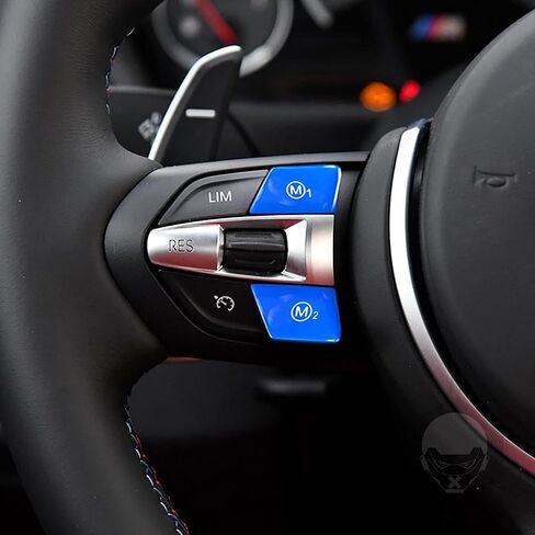 3Pcs Car Steering Wheel M1/M2 Buttons Start Stop Engine Switch Button Replacement Compatible with BMW 1 Series F20/F21 M Sport/ 2 Series F22/F23 M Sport/ M2 F87 M3 F80 X5M X6M (red) in Saudi Arabia
