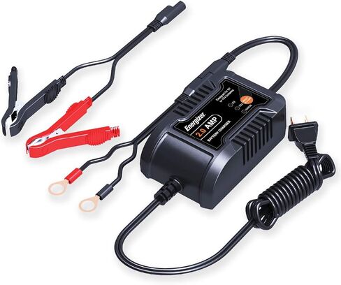 Energizer 2-Amp Battery Charger/Maintainer, 9-Step Smart Battery Car Charger, LCD Display, 6V/12V Voltage Detection for Auto, Motorcycle, RV, Boat,SUV in Saudi Arabia
