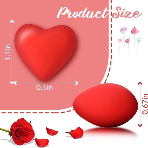 36 Pieces Valentine Erasers Red Heart Erasers Valentines Day Erasers for Kids Mini Heart Shaped Erasers Holiday Erasers for Valentine's Day Party Favors School Classroom Student, 1.2 x 1.2 Inch in Saudi Arabia