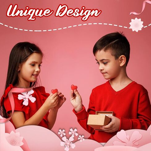 36 Pieces Valentine Erasers Red Heart Erasers Valentines Day Erasers for Kids Mini Heart Shaped Erasers Holiday Erasers for Valentine's Day Party Favors School Classroom Student, 1.2 x 1.2 Inch in Saudi Arabia
