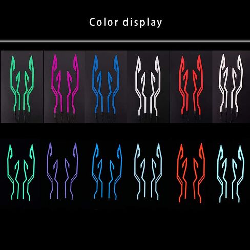 JIGUOOR 4PCS Motorcycle Helmet Light, Night Riding Signal Helmet EL Light, 3 Mode Led Helmet Light Strip Decoration Accessories Kit for Motorcycle (Blue,Battery Powered) in Kuwait