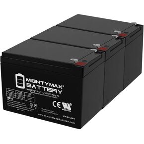 Mighty Max Battery 12V 15AH F2 Replaces Razor 15165070 MX650 Dirt Rocket - 3 Pack Brand Product