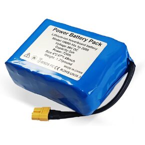 36V 2000mah Lithium Li-ion Hoverboard Battery with XT60,SL60 Plug Configuration 10S2P General Purpose Battery Replacement fit 42V 2000mah,Compatible for Most Hoverboard Models Without Axle