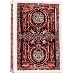 Devil Themed Playing Cards, 300g Blue Core Paper Material Deck of Cards, Exquisite Art Poker Cards, Double-Sided Anti Slip Design, Family Gatherings. (Red)