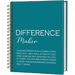 Difference Maker Gift, Difference Maker Definition Spiral Notebook Journal, Motivational Notebooks, Thank You Gifts for Women Men Teacher Coworkers, Hardcover Spiral Notebook 5.5x8.3 in Kuwait
