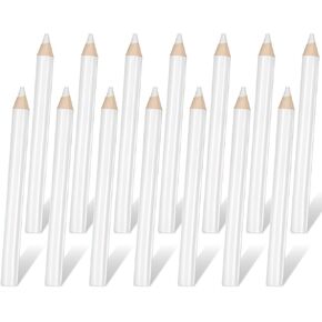14 Pcs Fabric Pencils for Sewing, White Water Soluble Sewing Fabric Maker, Washable Tailors Chalk for Fabrics Wipe Quilting, FabricPencil for Dressmakers Sewing DIY Crafts (8.75 cm)