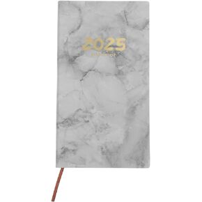 ARTIBETTER 2025 Daily Planner Notebook - Compact a6 Undated Schedule Organizer with Pu Leather Cover, Thick Paper, Ribbon Bookmark, Perfect for Work, School, Travel, and Gift Giving