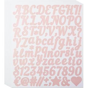 704 Pieces Letter Number Stickers for Scrapbook, Small 1 Inch Vinyl Alphabet Puntuation Sticker Decals for Water Bottle, Mailbox, DIY and Crafts - White