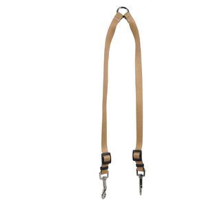 Yellow Dog Design Tan Simple Solid Coupler Dog Leash-Size Medium-3/4 inch Wide and 12 to 20 inches Long