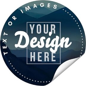 Custom Stickers for Business Logo 25-120 Qty - Vinyl Personalized Stickers Labels with Text and Image or Photo - Customized Logo Labels for Packaging, Wedding Favors, Office, Parties - Make Your Own