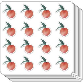 Peach Fruit Planner Stickers, 0.5in Monthly Scrapbooking Kids DIY Arts Crafting 208-Pack