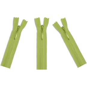 Invisible (Conceal) YKK Zippers - Perfect for Clothes, Crafts & Sewing Projects - Color: Spearmint Green #874 - Choose Your Length - Made in The United States (3 Zippers Per Pack) (7" Inches)