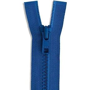 YKK #3 Molded Vislon Royal Blue Lightweight Jacket Separating Zipper - Choose Your Length - Color: Royal Blue #918 - Made in The United States (1 Zipper Per Pack) (24" Inches)