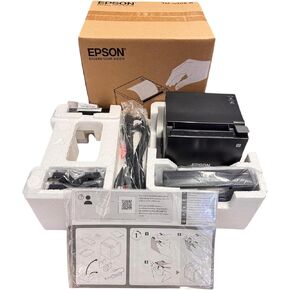 Epson TM-M30II POS Thermal Receipt Printer, Black - Ethernet Connectivity - 250 mm/Second Print Speed, 203 dpi, Auto-Cutter, Monochrome, DAODYANG (Renewed)