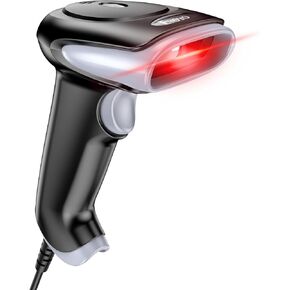 Eyoyo 2D USB Barcode Scanner: Handheld Wired QR Code Scanner for Computer Laptop POS PC, Fast Automatic 1D UPC Screen & Printed Bar Code Reader for Library, Retail Store, Book, Warehouse Inventory