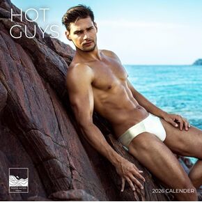 2026 Hot Guys Wall Calendar 12 Month | 12" x 24" Open | Giftable | Muscle Men Calendar 2026 | Thick & Sturdy Paper for Calendar Organizing & Planning | Pacific Waters Press (Hot Guys)