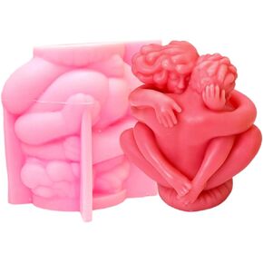 Embracing Couples Molds for Resin, Lovers Hugging Candle Mold for Soap Wax DIY Handcraft, Lovers Resin Mold Gift Wedding Party Home Dinner Festive Days Car Ornament