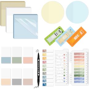 Transparent Sticky Notes 500 PCS, Waterproof Rectangular 3x3 Inch Self-Sticky Notes for Bible Journaling, Study, Office, School