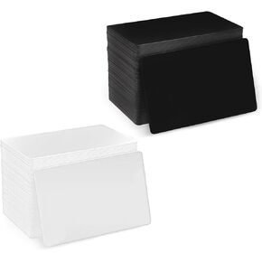 100 Pcs NFC Card Rewritable NTAG 215 Blank PVC Cards Programmable NFC Business Black Card Chip Byte Tag Work with All App Plastic ID Tags for ID Badge Credit Cards Identification
