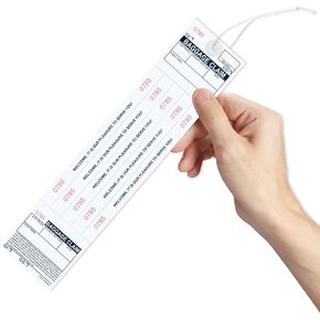1000 The Perfect Baggage Claim Check Tags with 5 Matching Numbered Labels from 0001 to 1000. A Perfectly Integrated Label & Tag Combo. Size: 11" (Height) x 2 1/2" (Width)