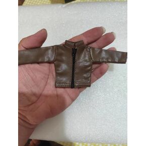 ximitoy 1/12 Scale Male Sodier Brown PU Leather Jacket Model for 6'' Figure