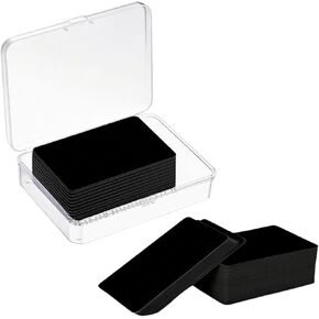 Origin-Joy 100 PCS NFC Cards, NTAG215 Blank Waterproof 85.5 x 54mm NFT Chips, Programmable & Rewritable, Compatible with Amiibo, TagMo, iOS & Android Devices (Black)