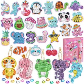 مجموعة أدوات الحرف اليدوية من أووينكسي للفتيات من عمر 6 إلى 8 سنوات و8 إلى 12 عامًا، ومجموعات الفنون والحرف اليدوية لسلاسل المفاتيح للأطفال، أكثر من 5000 جوهرة مع 28 تصميمًا (ملون-1) in Kuwait