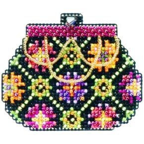Coin Purse Beaded Counted Cross Stitch Ornament Kit Mill Hill 2010 Spring Bouquet MH18-0104