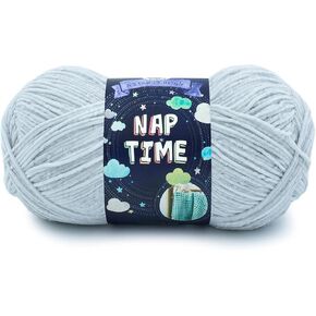 Lion Brand Yarn Naptime, Baby Yarn for Knitting and Crochet, White, 3 Pack