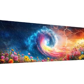 SKRYUIE 5D Large Diamond Painting Kits Wolf - DIY Diamond Art Kits for Adults Scenery, Full Round Drill - Crystal Embroidery Cross Stitch - Craft for Wall & Office Decor - 12x30 inch / 30x80 cm