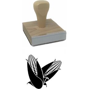 Infusion Corn Rubber Stamp, 2 X 2'' Wood Stamp