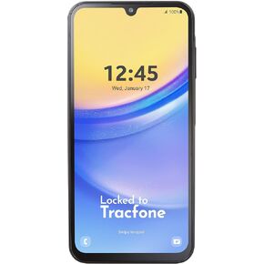 Tracfone | Samsung Galaxy A15 5G | Locked | 128GB | 5000mAh Battery | 50MP Main Camera| 6.5-in. AMOLED Display | Black