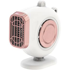 150W 12V Portable Car Heater & Defroster – Fast Windshield Defogger & Demister with Cooling Mode, Overheat Protection, 360° Rotating Suction Mount Automobile Windscreen Fan for All Cars, Black