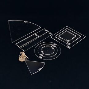 11 Pcs Spell AOE Damage Template for DND, Clear Acrylic Area of Spell Effect Templates for Gifts Tabletop RPG Gaming Accessories