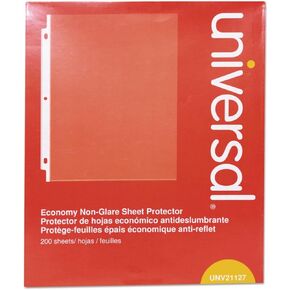 UNV21125 - Clear - UniversalÂ Polypropylene Sheet Protector - Box of 100
