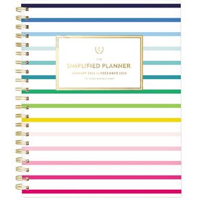 AT-A-GLANCE 2026 Planner, Simplified by Emily Ley, Weekly & Monthly, 8.5" x 11", Large, Happy Stripe (EL45-905-26)