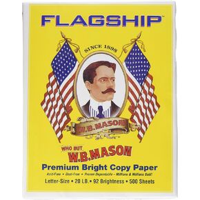 Flagship Copy Paper by WB Mason, 92 Bright, 20 lb., 500 Sheets