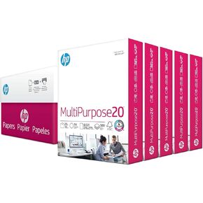 HP 115100 Multipurpose Paper, 96 Bright, 20 lb, Letter, White, 2500 Sheets/Carton