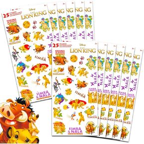 Disney Lion King Party Favors for Boys & Girls Bundle ~ 12 Pack Lion King Sticker Sheets for Kids Birthday Party Goodie Bags | Lion King Party Supplies