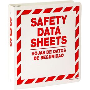 SDS Binder, 2" Diameter Rings, Bilingual MSDS Binder, Legend "Safety Data Sheets"